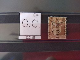 FRANCE CC55  TIMBRE C.C 55  INDICE 5 SUR PAIX 364 PERFORE PERFORES PERFIN PERFINS PERFO PERFORATION PERFORIERT - Used Stamps