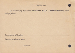 Berlin Postal Stationery Ganzsache DIESNNER & Co.,Berlin-Rudow PRIVATE Print Dr. FRITZ WOELFERT Berlin-Charlottenburg - Privé Postkaarten - Ongebruikt