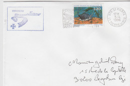 LETTRE. ST PIERRE ET MIQUELON. FRANCE NAVIRE. LE DROGOU - Briefe U. Dokumente