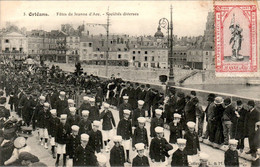 Orléans Fêtes De Jeanne D'Arc Sociétés Diverses Fiesta 派对 Party パーティLa Pucelle D'Orléans Loiret N°5 Avec Vignette TB.E - Orleans