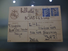 BILHETE POSTAL - BOAS FESTAS - Nº1 - DESTINO BARI - ITÁLIA - Postal Stationery