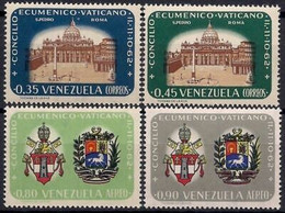 Delcampe - Venezuela 1963 Ecumenical Council Vatican City Papal & Venezuela Arms Horse MNH - Hoftiere