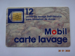 CARTE  A PUCE CHIP CARD CARTE LAVAGE AUTO MOBIL  12 UNITES - Car Wash Cards