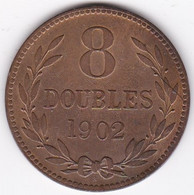 Guernesey 8 Doubles 1902 H. Bronze . KM# 7 - Guernesey