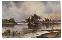 J2 - The Thames , Below Kew - Illustration Raphael Tuck - River Thames