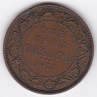 Canada . 1 Cent 1911 . George V . Cuivre - Canada