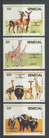 SENEGAL 1986  N° 676/679 ** Neufs MNH Superbes C 7.20 € Faune Cobes Girafes Autruche Oiseau Buffles Animaux - Sénégal (1960-...)