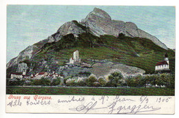 Gruss Aus SARGANS Gel. 1905 Ambulant No. 25 N. Chur - Sargans