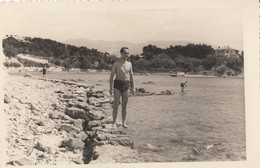 Nude Man In Swimming Trunks Posing At Beach Gay Interest - Unclassified