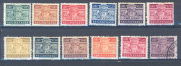 RSM F.lli Nuovi Segnatasse 003 "STEMMA" - San Marino 1945 - 12v.* Da C.5 A L.5 - Timbres-taxe