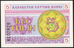 Billet De Banque Neuf - 5 Tyin - Licornes Filigrane : Flocon De Neige - N° 4102828 - Kazakhstan - 1993 - Kazakistan