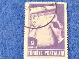 TÜRKİYE.-1940-50-     9K NATİONAL CENSUS DAMGALI - Gebruikt