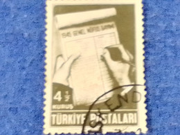TÜRKİYE.-1940-50-    4.50K NATİONAL CENSUS DAMGALI - Used Stamps