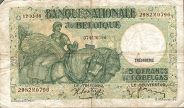 M13 - BELGIQUE - Billet - 50 Francs - 10 Belgas - 1938 - 50 Francs-10 Belgas