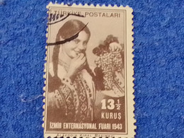 TÜRKİYE.-1940-50-  13.50K  İZMİR FUARI DAMGALI - Gebraucht