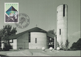 1987 Liechtenstein MC 71 Mi: LI 917°, Y&T: LI 860°, ZNr. LI 857°, Europa,  Kirche Schellenberg - 1986