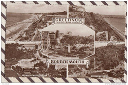 6AI341 GREETINGS FROM BOURNEMOUTH MULTI VUES  2 SCANS - Bournemouth (hasta 1972)