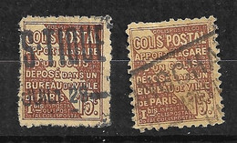 France Colis Postaux   N ° 54 Et 54 Nnvariété  5  Fermé     Oblitérés B/TB   Voir Scans    Soldé   ! ! ! - Usati