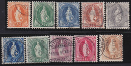 Schweiz    .    Yvert   .   71/80      .       O    .    Gestempelt - Used Stamps