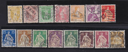 Schweiz    .    Yvert   .     113/127      .       O    .    Gestempelt - Used Stamps