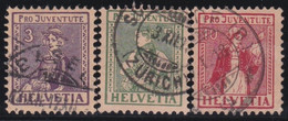 Schweiz    .    Yvert   .   154/156 (2 Scans)    .       O    .    Gestempelt - Gebruikt