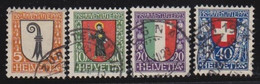 Schweiz    .    Yvert   .  192/195     .       O    .    Gestempelt - Used Stamps
