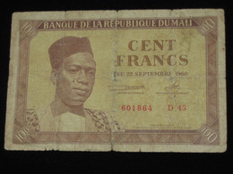 MALI - 100 Francs 1960 - Banque Centrale De La République Du Mali  **** EN ACHAT IMMEDIAT **** - Malí