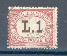 RSM F.lli USATI SEGNATASSE 017 - San Marino 1897 - 1v. Da L.1 - Timbres-taxe