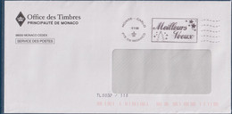 Monaco Flamme Meilleurs Voeux, Principauté De Monaco Monte-Carlo 3.1.20 Avec Code Tournée - Postmarks