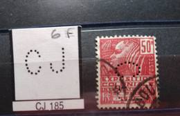FRANCE TIMBRE CJ 185  INDICE 5 SUR 272 PERFORE PERFORES PERFIN PERFINS PERFO PERFORATION PERFORIERT - Usados