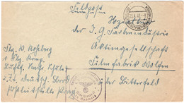 Brief Filmfabrik Wolfen Bitterfeld 1 Fliegerkompanie Luftflotte Nachrichtenschule Budweis Böhmen Mähren Dienstpost - Occupation 1938-45