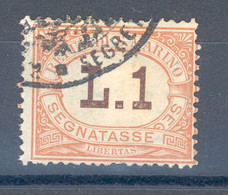 RSM F.lli USATI SEGNATASSE 022 - San Marino 1925 - 1v. Da L.1 - Timbres-taxe