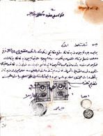 Turkey & Ottoman Empire -  Fiscal / Revenue & Rare Document With Stamps - 163 - Cartas & Documentos