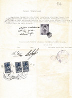 Turkey & Ottoman Empire -  Fiscal / Revenue & Rare Document With Stamps - 136 - Cartas & Documentos