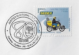 Brazil 2012 Cover Commemorative Cancel 80 Years Of Electoral Justice From Curitiba Electronic Ballot Box - Storia Postale