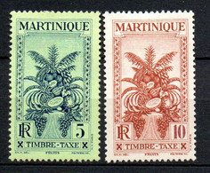 Col32 Colonie Martinique Taxe N° 12 & 13 Neuf X MH Cote : 2,50€ - Strafport