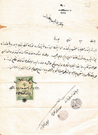 Turkey & Ottoman Empire -  Fiscal / Revenue & Rare Document With Stamps - 53 - Storia Postale