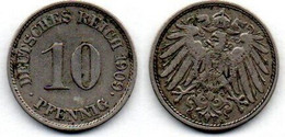 MA 18876  / Allemagne - Deutschland - Germany 10 Pfennig 1909 J TTB - 10 Pfennig