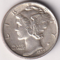 1939 S , MERCURY DIME - 1916-1945: Mercury (kwik)