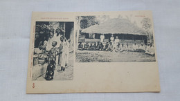 ANTIQUE POSTCARD TANZANIA ZANZIBAR - NATIVE SHOP / PEOPLE FROM A VILLAGE UNUSED 1900'S - Tanzanie