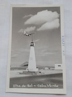 ANTIQUE PHOTO POSTCARD CABO VERDE ILHA DO SAL - VISTA DO AEROPORTO CIRCULATED SPORTS STAMPS 1963 - Cap Vert