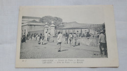 ANTIQUE POSTCARD CABO VERDE SÃO TIAGO - CIDADE DA PRAIA - MERCADO  UNUSED 1900'S - Cap Vert