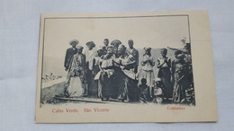 ANTIQUE POSTCARD CABO VERDE SÃO VICENTE - COSTUMES UNUSED 1900'S - Cap Vert