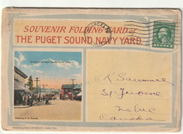 Souvenir Folding Card Of The Puget Sound Navy Yard, Washington State - Seattle