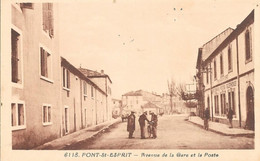 PONT-St-ESPRIT - Avenue De La Gare Et La Poste - Pont-Saint-Esprit