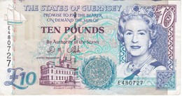 BILLETE DE GUERNSEY DE 10 POUNDS DEL AÑO 1995 (BANKNOTE) PICK 57 - Guernsey