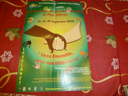 Pays D'Olmes, 1ères Rencontres Interculturelles 2002, Affiche Originale 40 X 60 ; F13 - Afiches