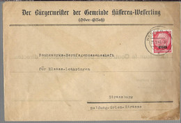 Elzas, Alsace,  	Bürgermeisterbrief Nach Strassburg,  Wesserling  25-2-1941				230130.14 - Briefe U. Dokumente