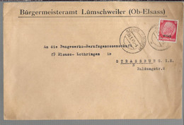 Elzas, Alsace,  	Bürgermeisterbrief Nach Strassburg, Illfurt (Oberels)  28-2-1941				230130.15 - Briefe U. Dokumente