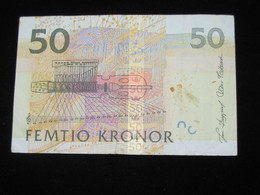 SUEDE  - 50 Femtio Kronor   - Sveriges Riksbank  **** EN ACHAT IMMEDIAT **** - Suède